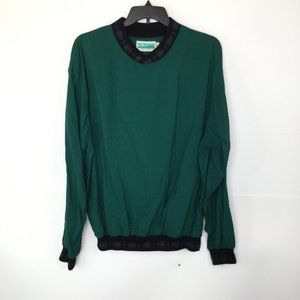 St. Martin By Turfer Sweater Men Size Large Green Pockets Long Sleeve V-Neck